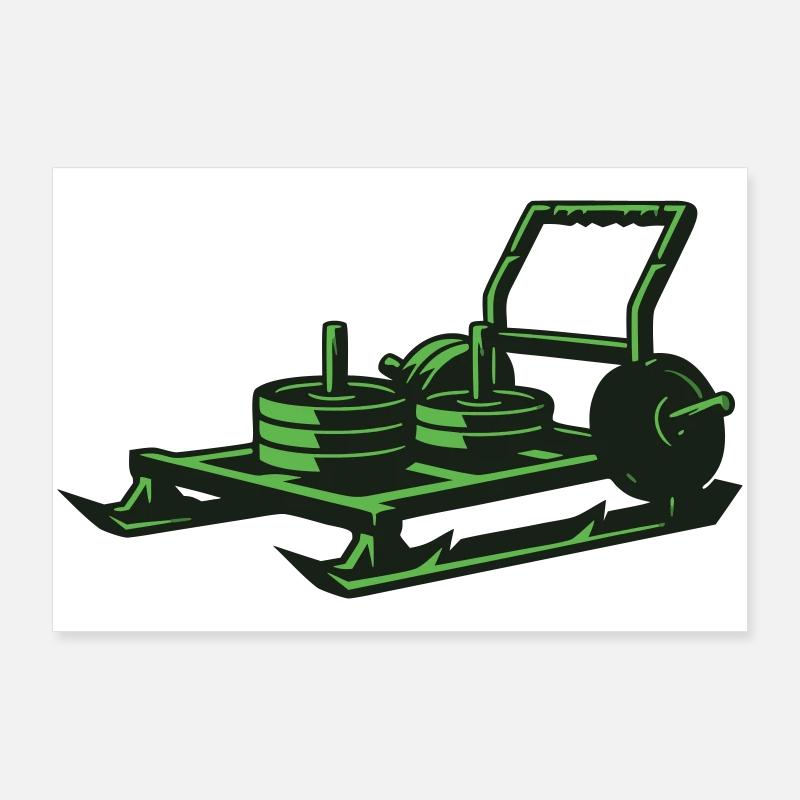 Gewichtsschlitten Prowler Vektor Poster 90x60 cm
