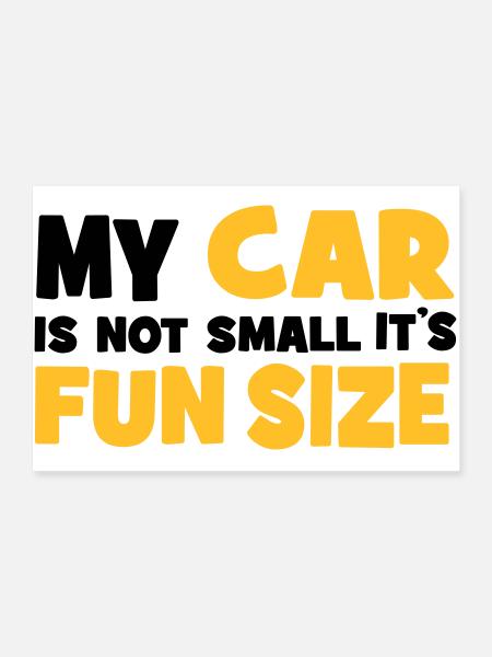 small car - Poster 36" x 24" (90x60 cm) - white - Front