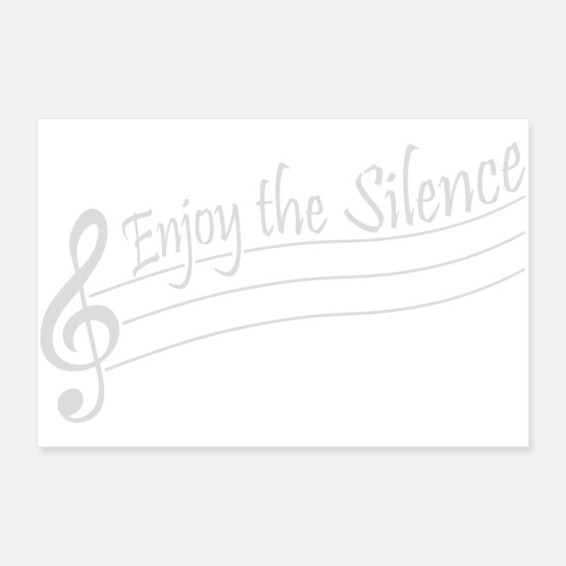 Profitez du silence Dire calme Silence Introverti Poster 90 x 60 cm