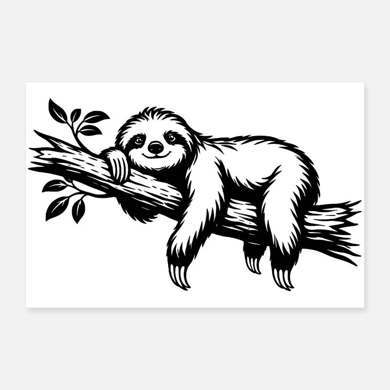 Sloth chilling Poster 36" x 24" (90x60 cm)