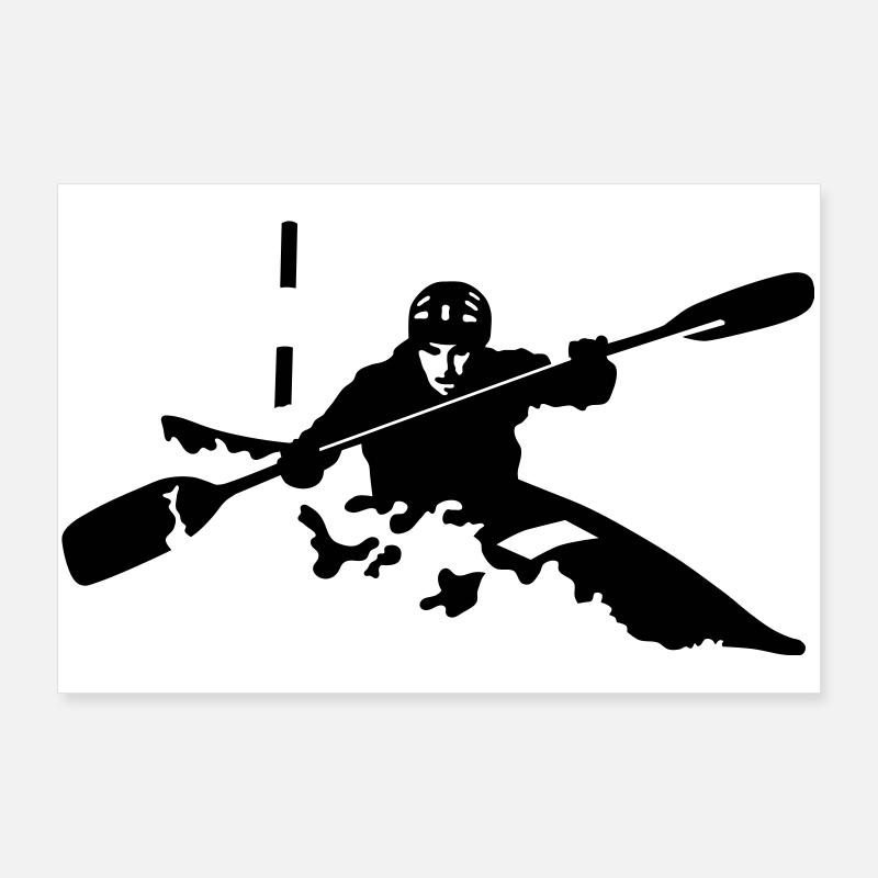 kayak - Poster 36" x 24" (90x60 cm) - white