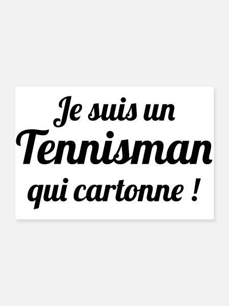 Tennis - Sport - Ball - Player - Game - Sportsman - Poster 36" x 24" (90x60 cm) - white - Front