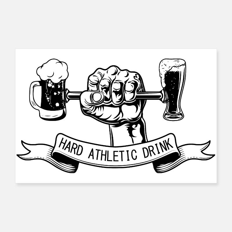 HARTES ATHLETISCHES GETRÄNK Poster 90x60 cm