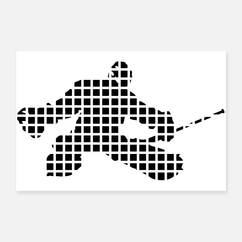 Eishockey Torwart Poster 90x60 cm