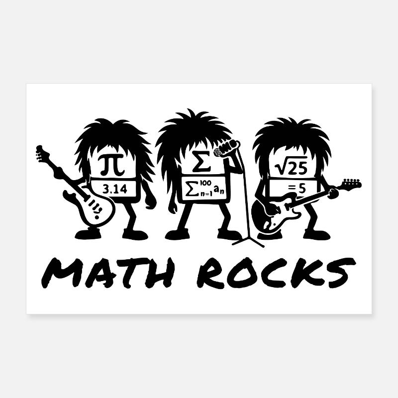 Les maths déchirent les formules Humour scolaire Poster 90 x 60 cm