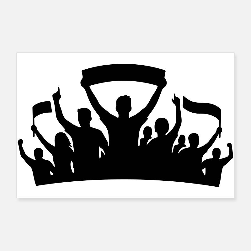 Silhouette du groupe de fans Poster 90 x 60 cm