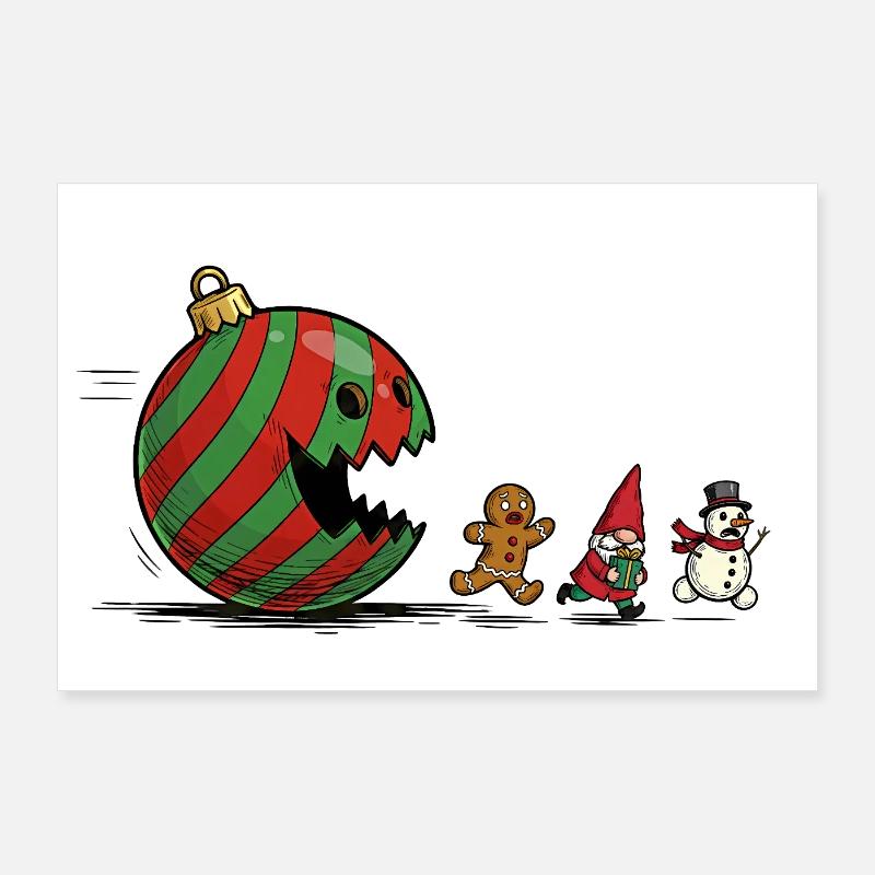 Ornement Boule de Noël Dévoreuse Poster 90 x 60 cm