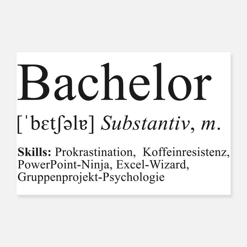 Bachelor Poster 90x60 cm
