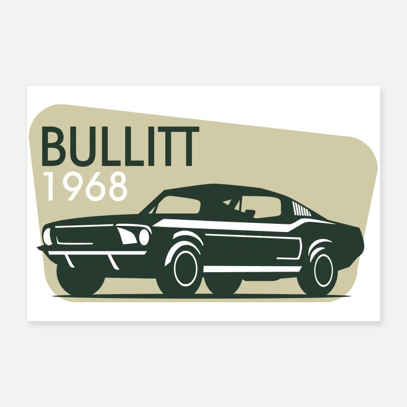 Oldtimer 1968 Auto Retro Poster 90x60 cm