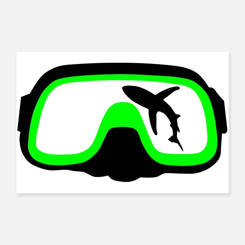 Diving goggles Poster 36" x 24" (90x60 cm)