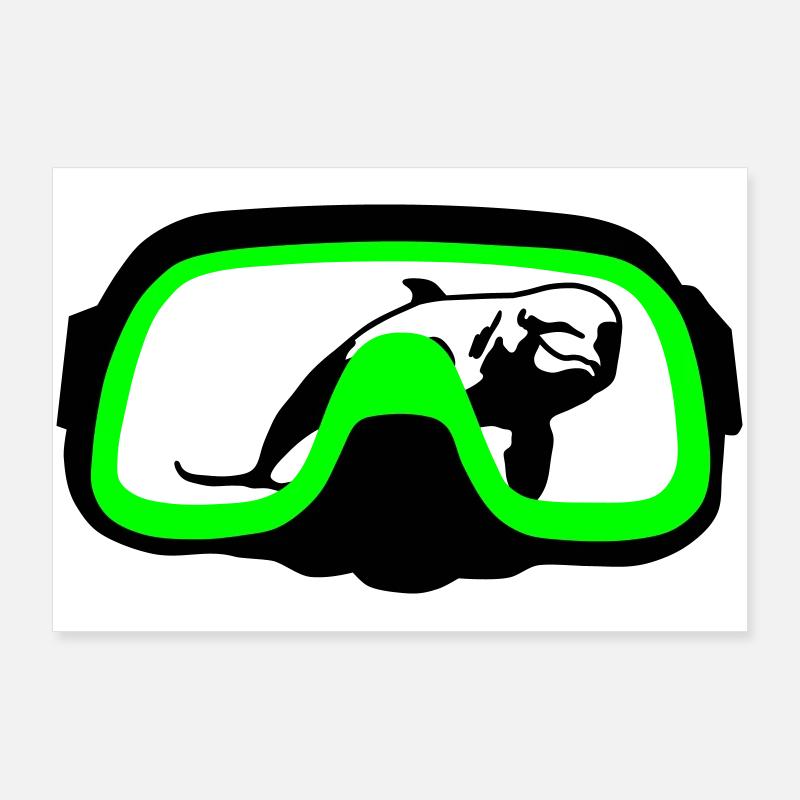 Lunettes de plongée Poster 90 x 60 cm