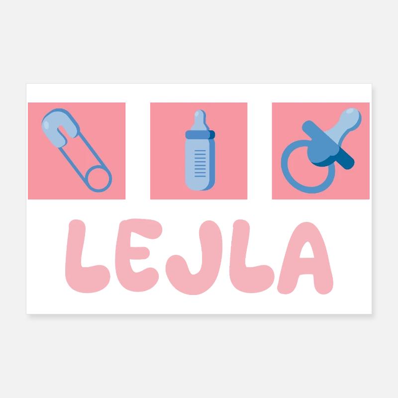 Lejla als Schnuller Poster 90x60 cm