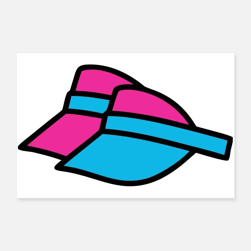 90s Sun Visors Retro Visor Poster 36" x 24" (90x60 cm)