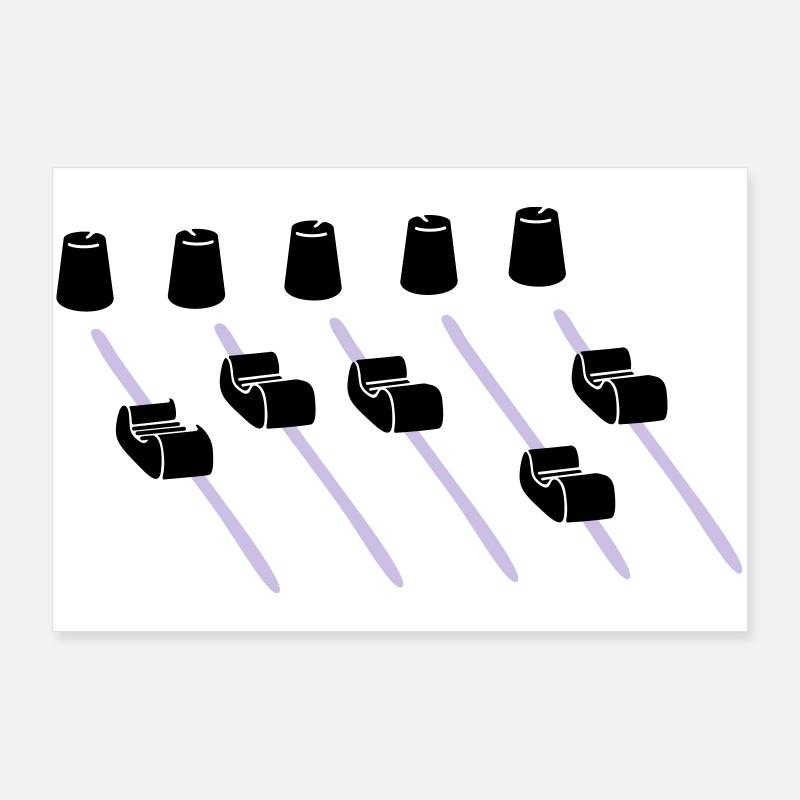 music mixer - Poster 90x60 cm - Weiß