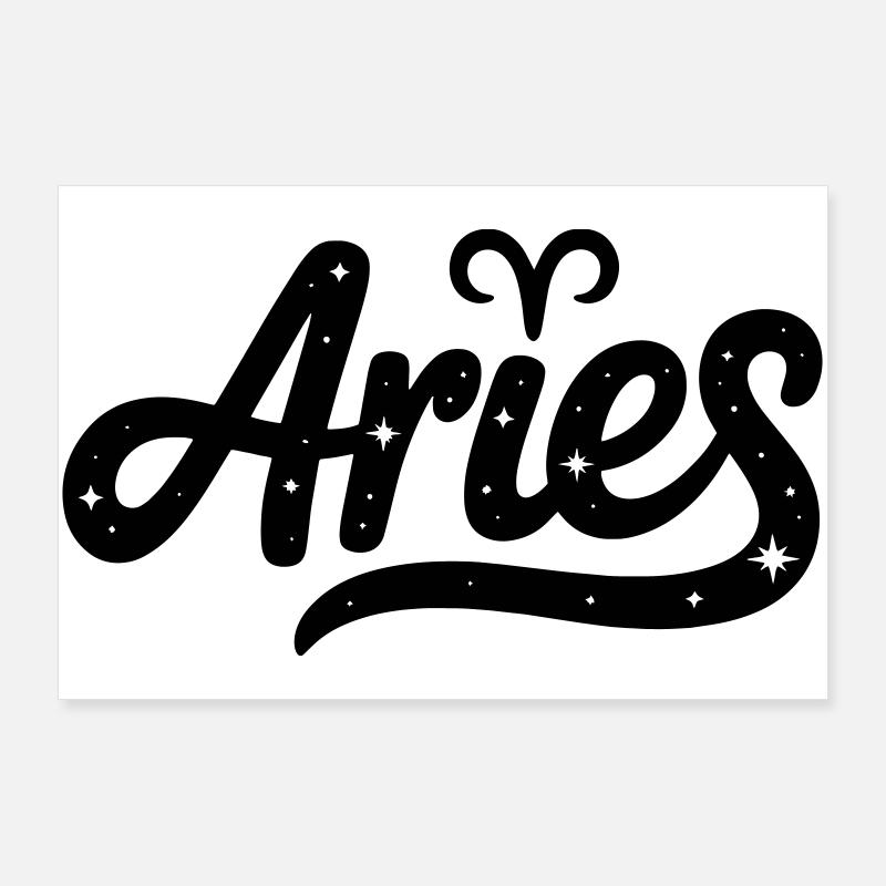 Aries - Zodiac Sign Design Poster 90x60 cm
