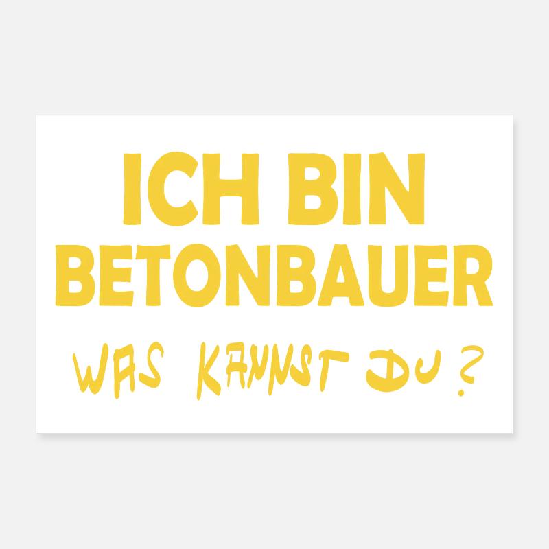 Occupation Concrete Worker Poster 36" x 24" (90x60 cm)