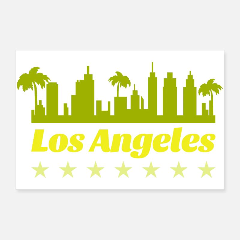 LA Skyline Poster 90x60 cm