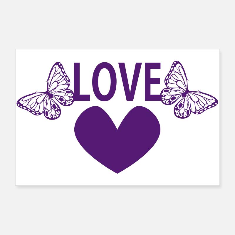 LOVE - Poster 90x60 cm - Weiß