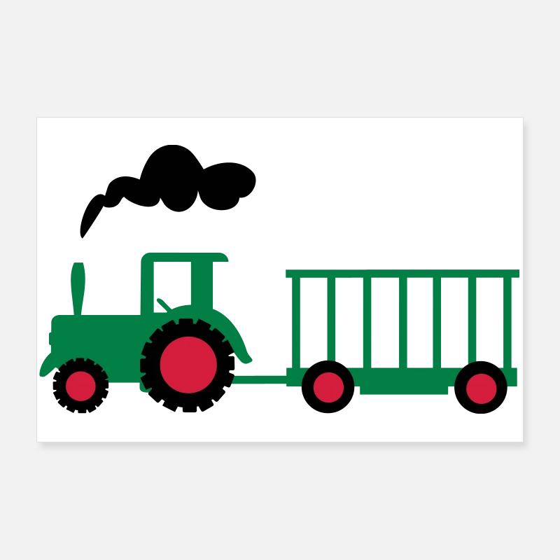 tracteur Poster 90 x 60 cm