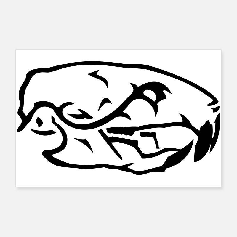 Rat Skull Skull Poster 36" x 24" (90x60 cm)