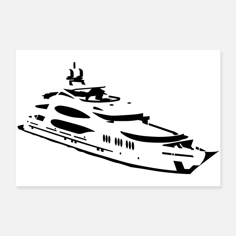 motoryacht Poster 90 x 60 cm