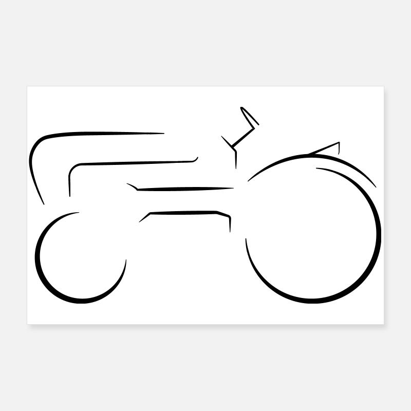 Deutscher Traktor Oldtimer Strichzeichnung  Poster 90x60 cm