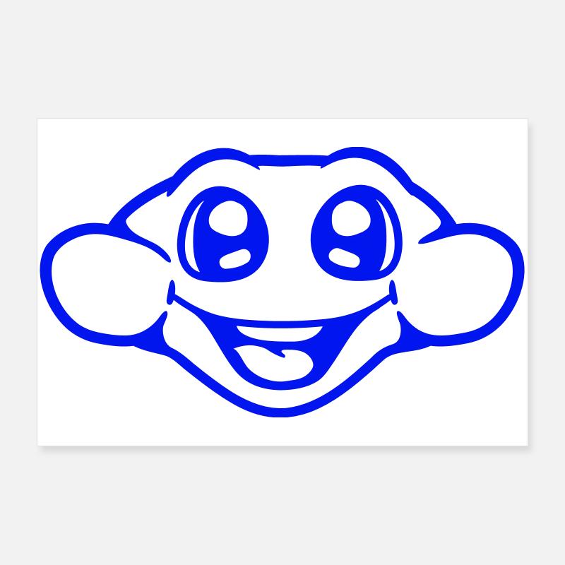 Frog Toad Smiles Funny Comic Happy Cool Poster 36" x 24" (90x60 cm)