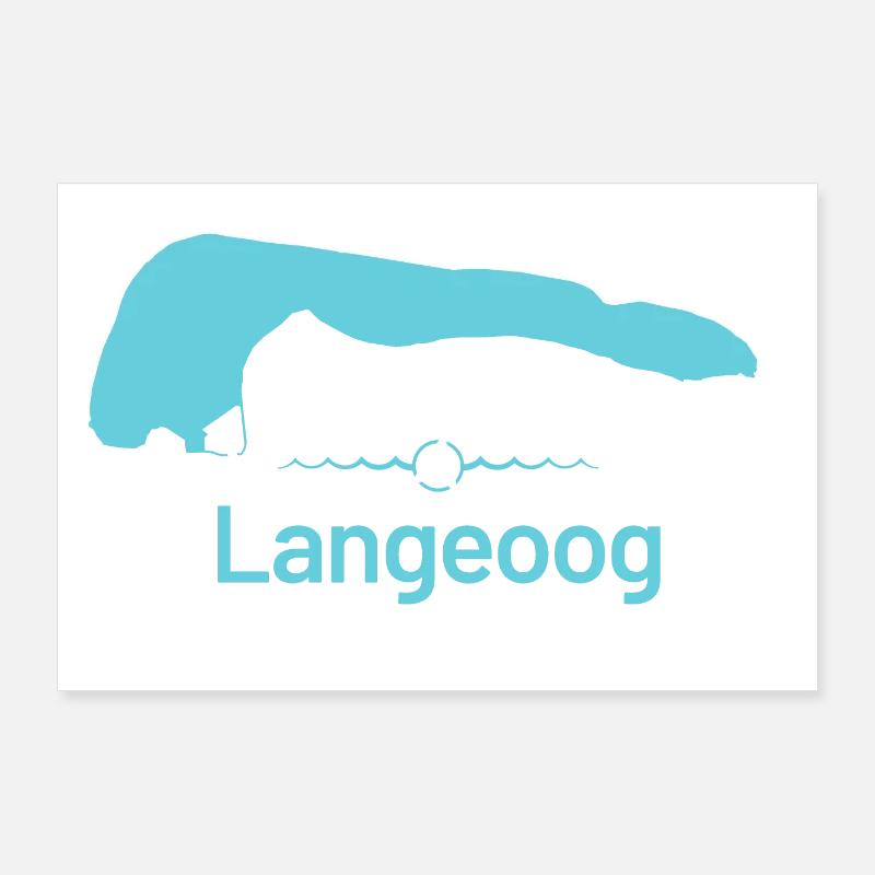 Langeoog | Design Map Poster 36" x 24" (90x60 cm)