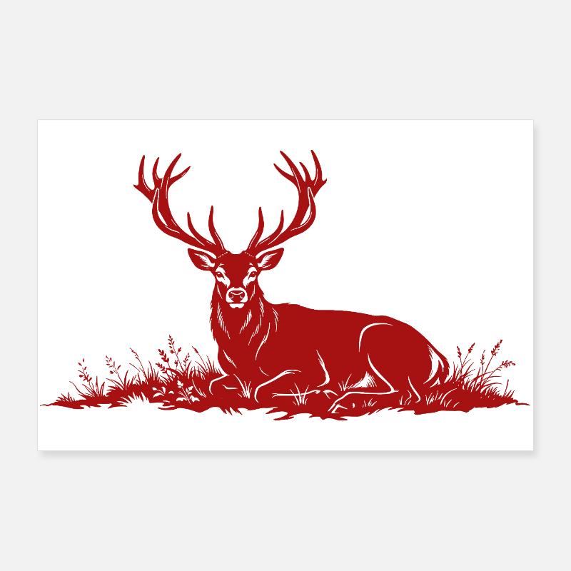 Hirsch  Poster 90x60 cm
