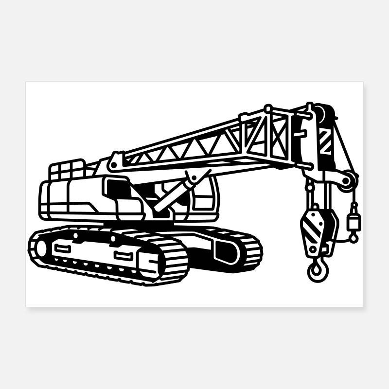 Kranmaschine Poster 90x60 cm