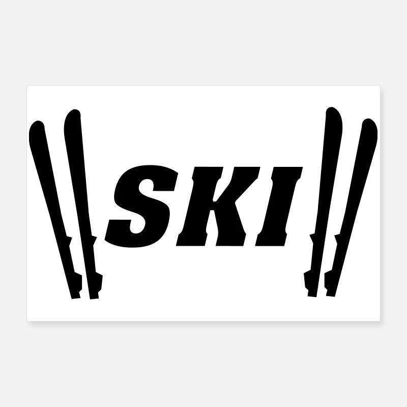 Skier Poster 90x60 cm