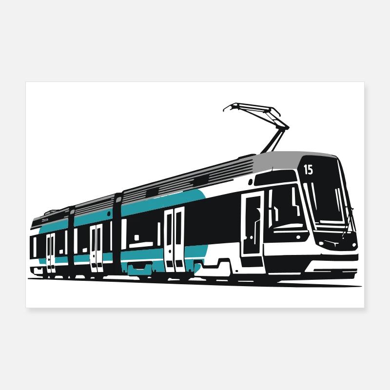 Tramway léger de la région d’Helsinki Poster 90 x 60 cm