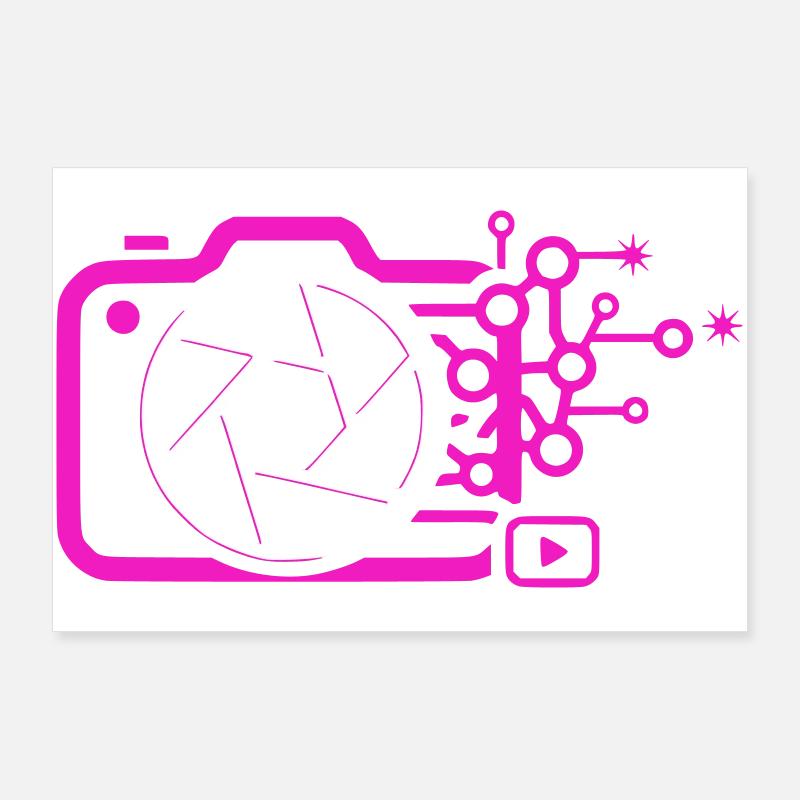 Digital Camera AI Art Tech Vector Poster 36" x 24" (90x60 cm)