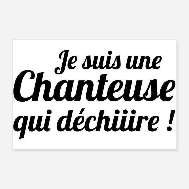 Ich bin ein Sänger, der tränt Poster 90x60 cm