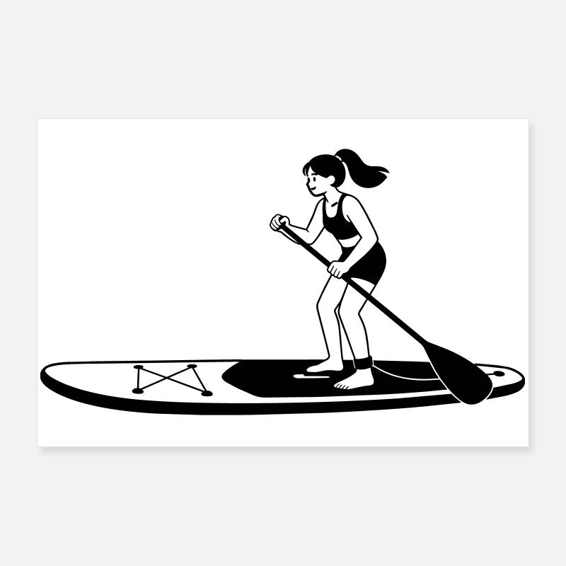 Paddleboard debout Poster 90 x 60 cm