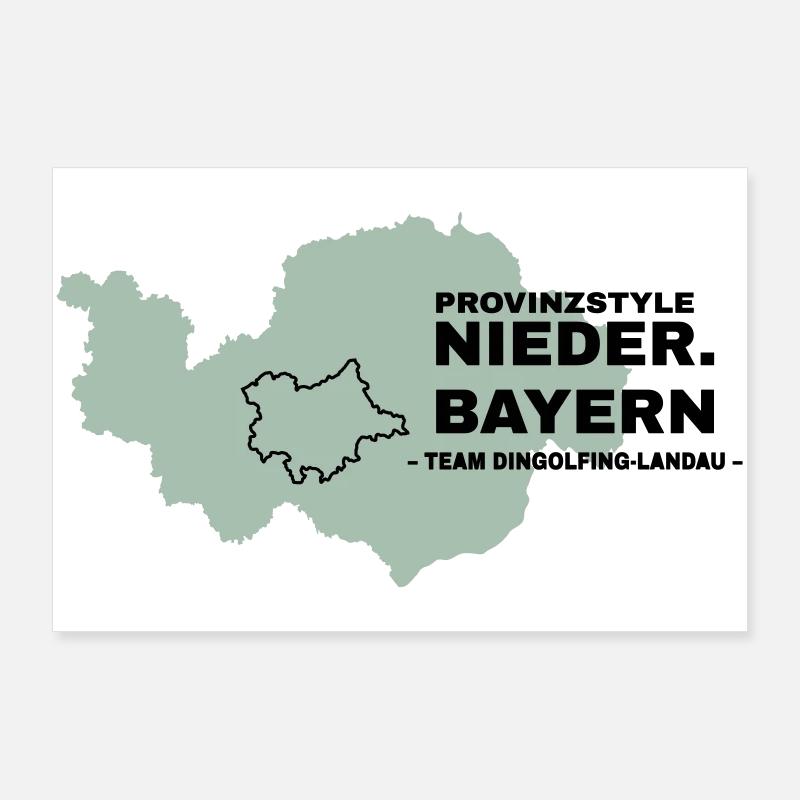 Lower Bavaria | DINGOLFING-LANDAU Poster 36" x 24" (90x60 cm)
