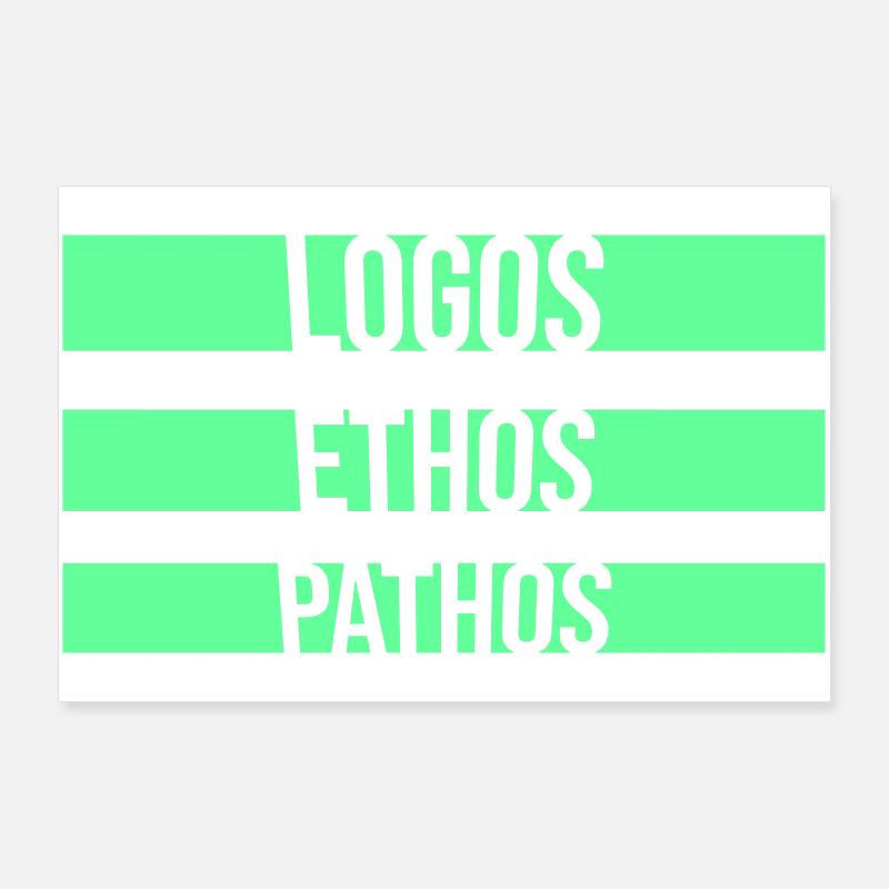 Logos Ethos Pathos Rhetoric Philosophy Student Poster 36" x 24" (90x60 cm)