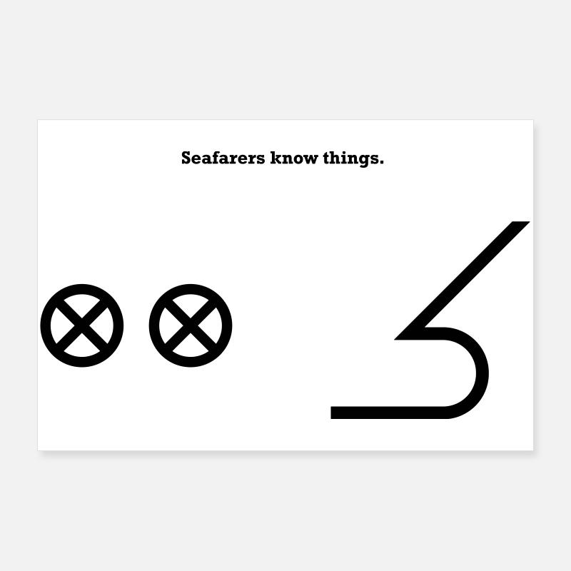 Bow Bow - Nautical Sailing Ships Captain Poster 36" x 24" (90x60 cm)