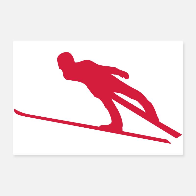 skispringer wintersport Poster 90x60 cm