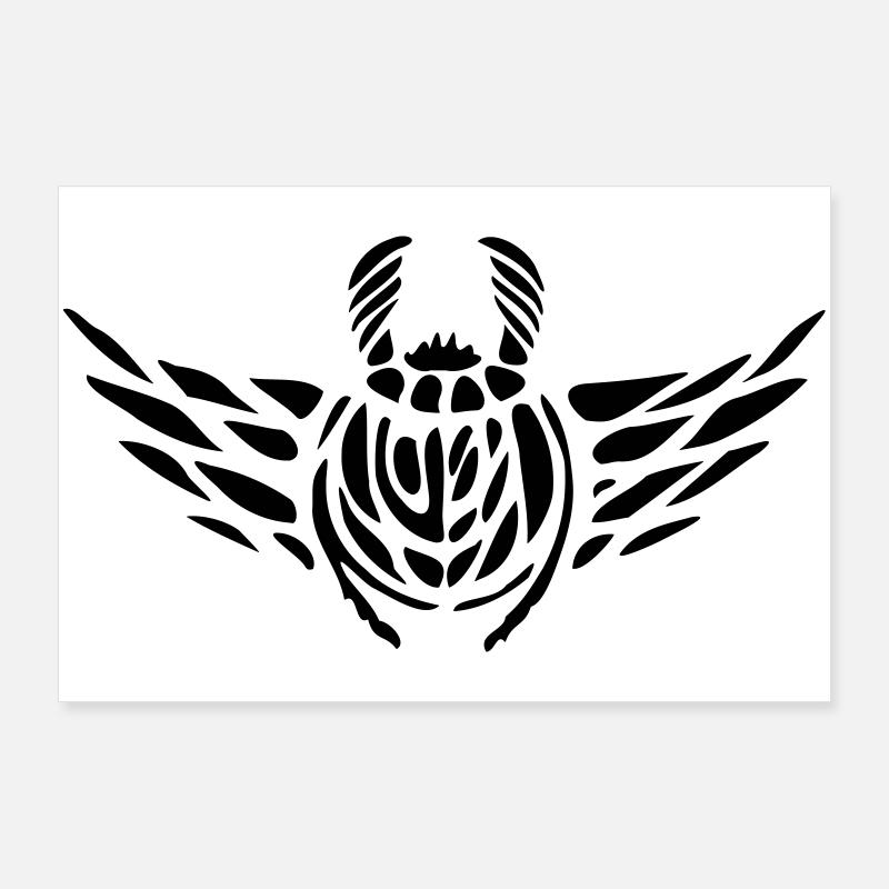 Skarabaeus - Poster 90x60 cm - Weiß