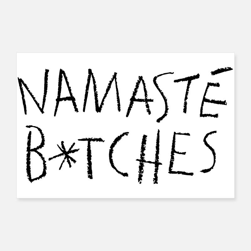 Namasté Black Poster 36" x 24" (90x60 cm)