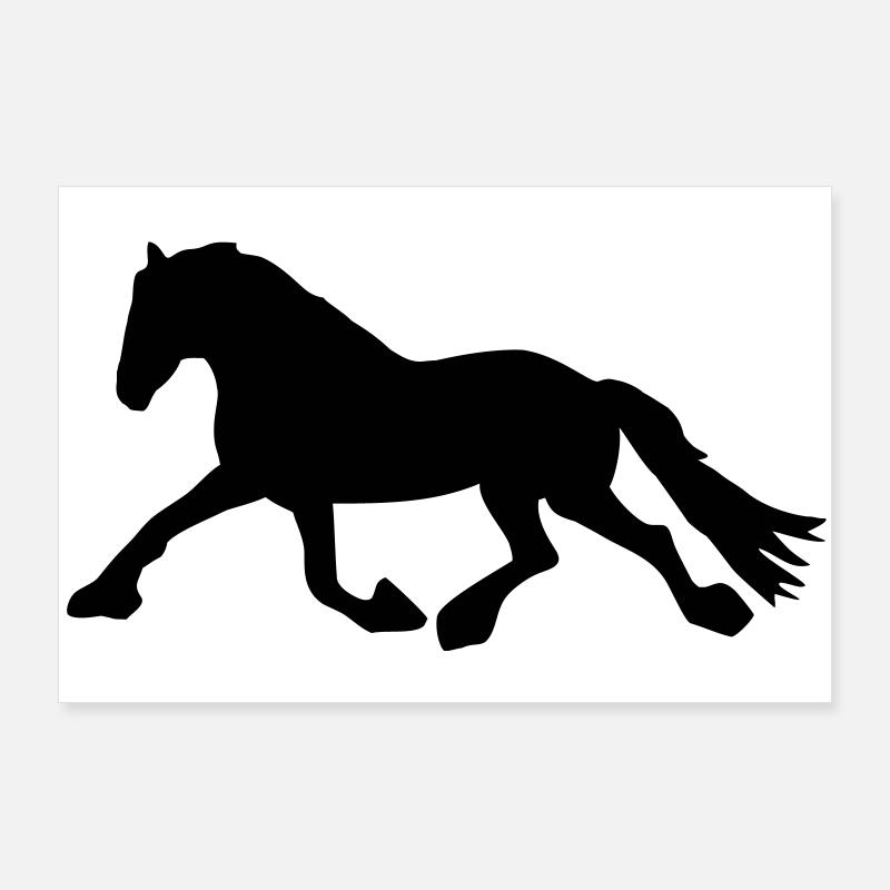 Ein laufendes Pferd Poster 90x60 cm