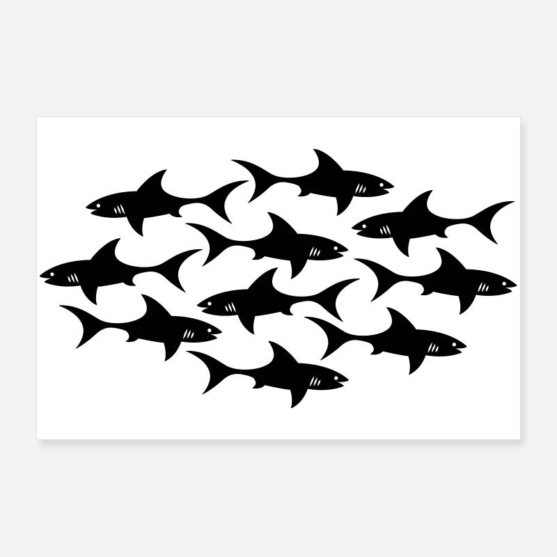 Hai shark Poster 90x60 cm