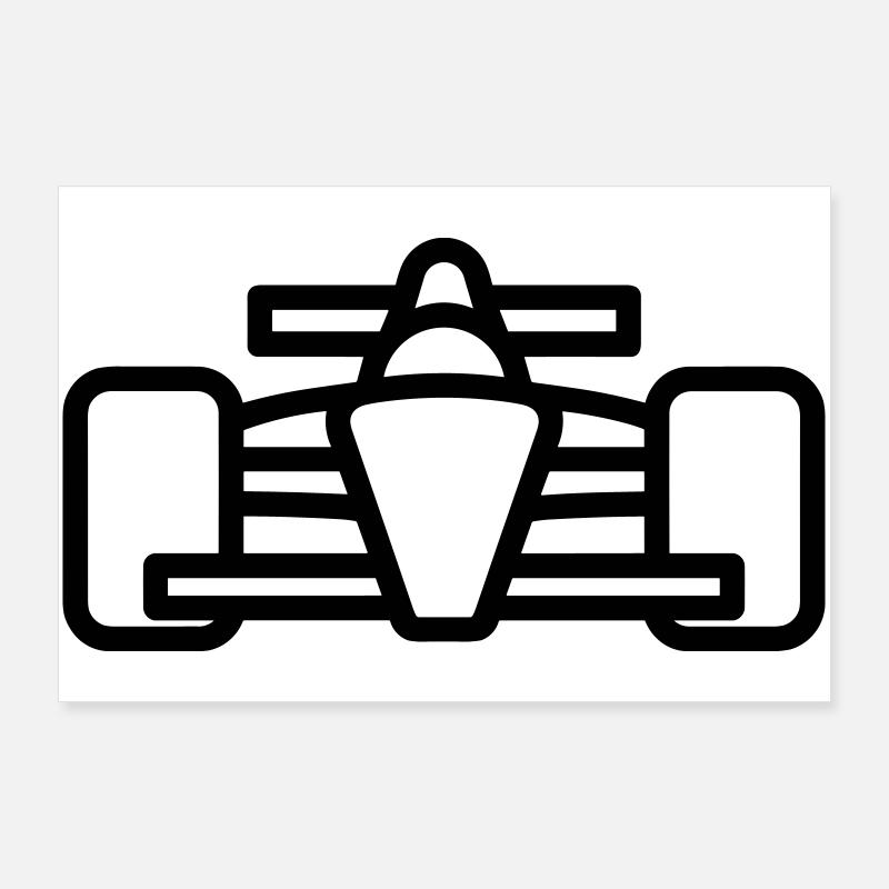 voiture de course Poster 90 x 60 cm