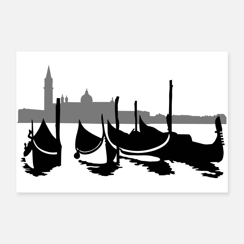 Venice - Poster 36" x 24" (90x60 cm) - white