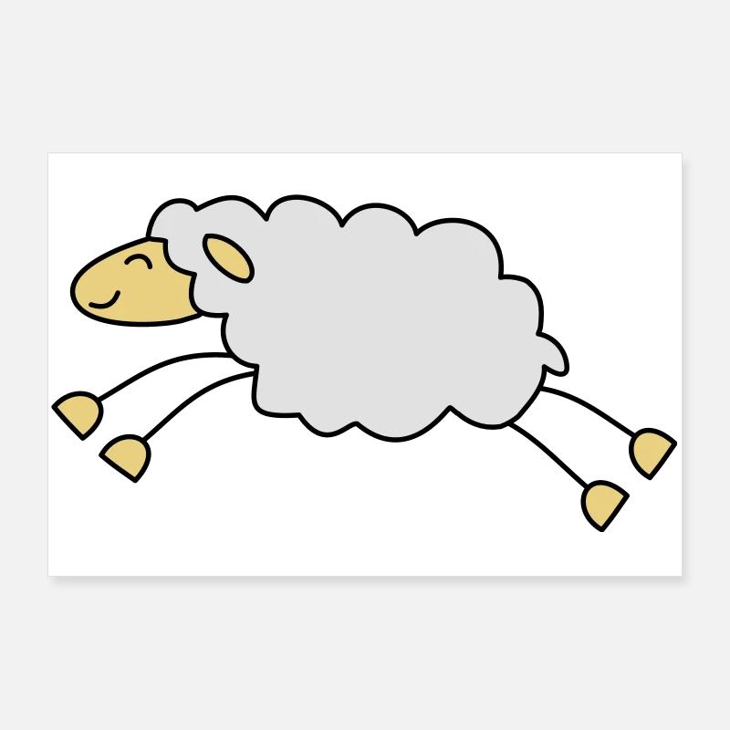 moutons Poster 90 x 60 cm