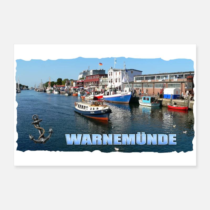 Warnemünde Poster 90x60 cm