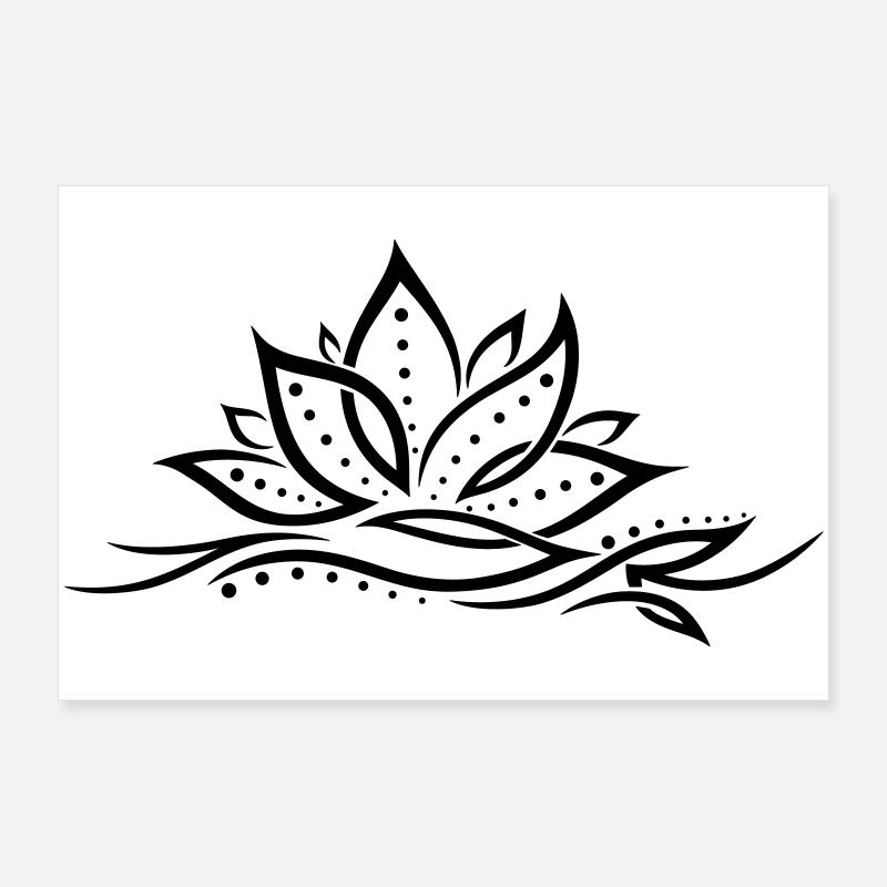 Fleur de lotus fleur de lotus yoga Poster 90 x 60 cm