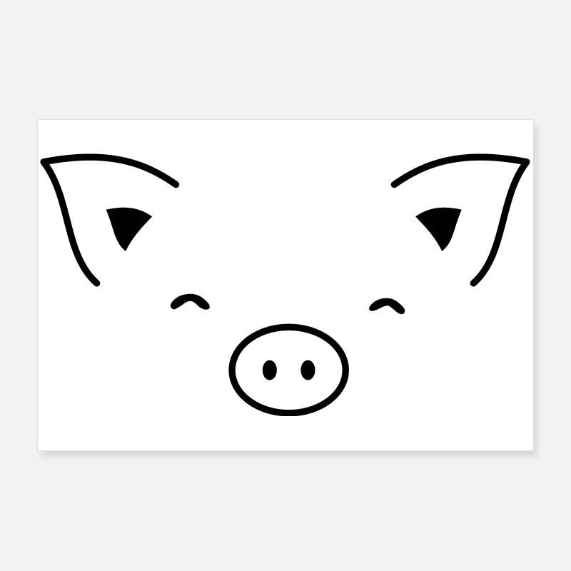 Pig piglet sow Poster 36" x 24" (90x60 cm)