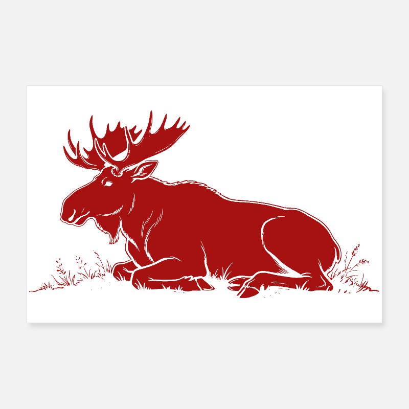 Elk Poster 36" x 24" (90x60 cm)